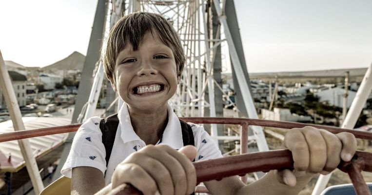 a child having fun