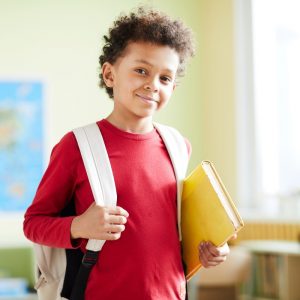 Happy Boy at School